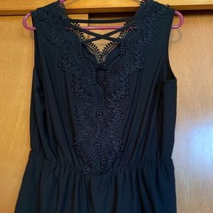 Peplum crochet tank
